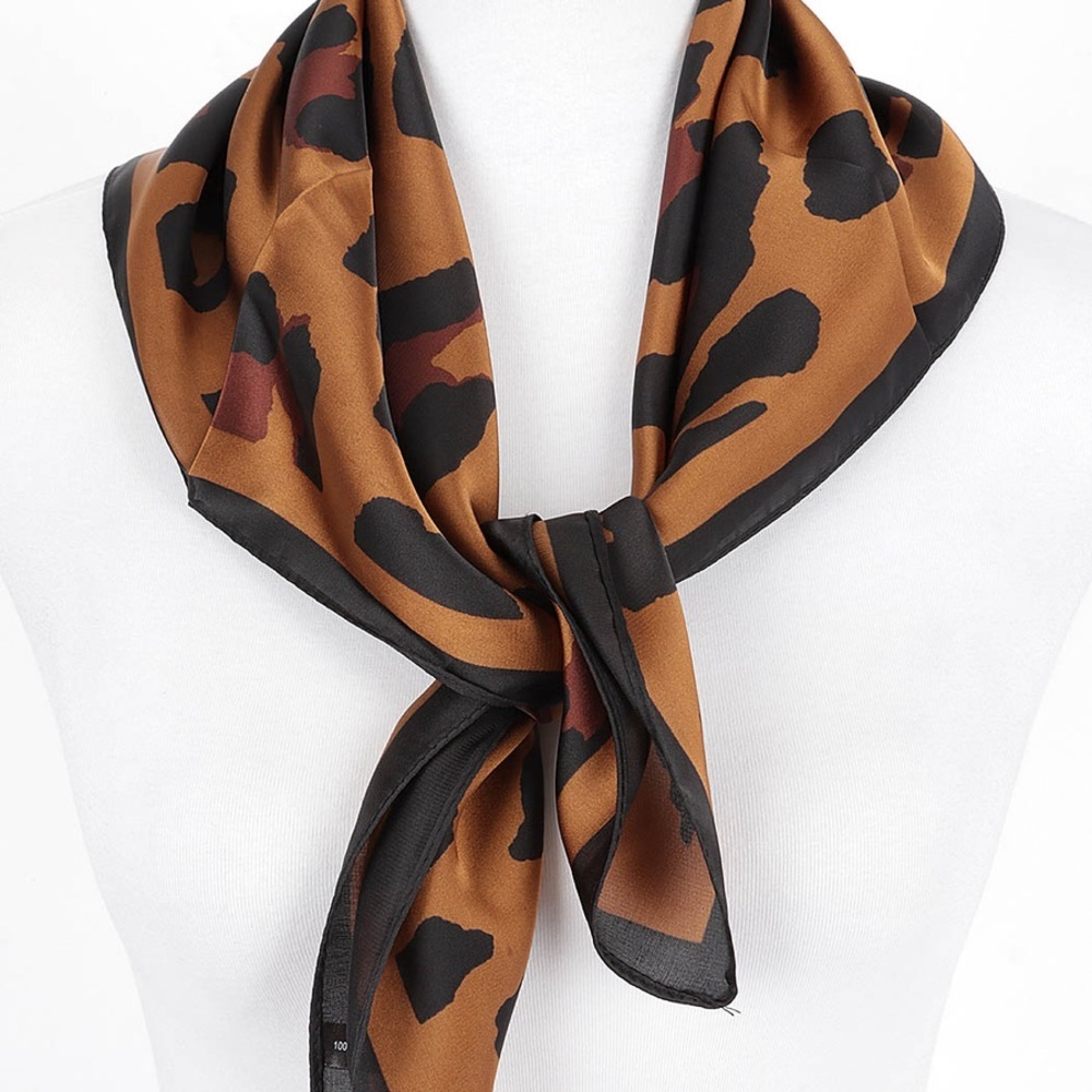 Brown Cheetah Print Scarf